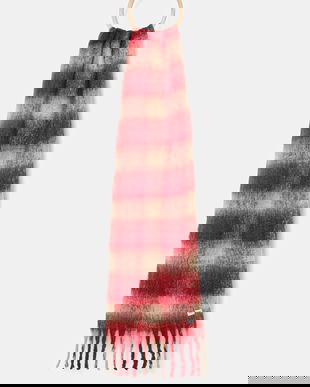 Pepe Jeans fular culoarea bordo, cu model, PL1100002