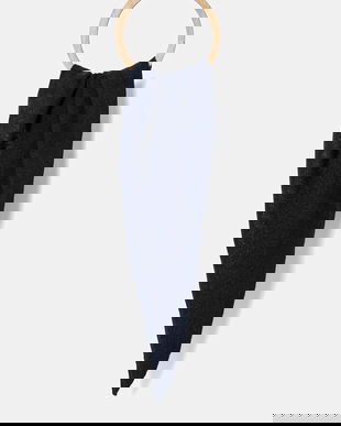 Sessun eșarfă cu lână culoarea bleumarin, uni, 25115005