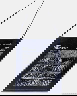 Bally geantă de piele culoarea bleumarin, MAE05A