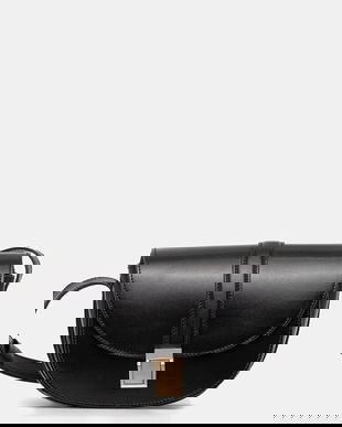 Marc O'Polo geantă de piele culoarea negru, 50912210702203