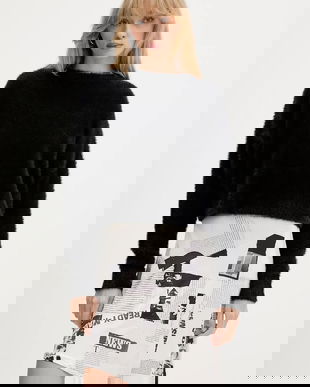 Desigual rochie si pulover ORIANA culoarea bej, mini, evazati, 25WWVK42