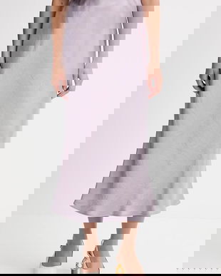 MM fustă ALESSIO culoarea violet, midi, evazati, 2526106018600