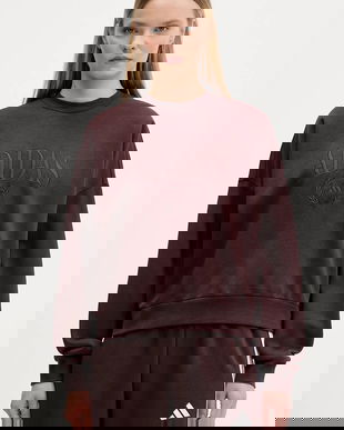 adidas bluză Cozy culoarea maro, cu imprimeu, JM1794