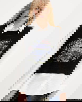 Desigual cămașă și vestă CHALECO culoarea alb, cu guler clasic, relaxed, 25WWCW01