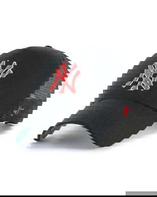 47 brand șapcă MLB New York Yankees culoarea negru, B-BLPOM17GWP-BKA