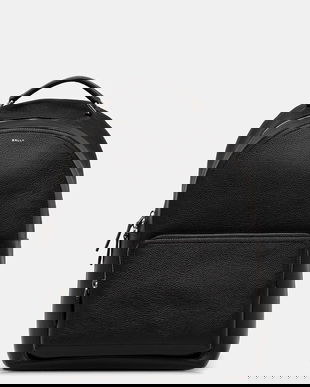 Bally ghiozdan de piele culoarea negru, mare, uni, MAK04N