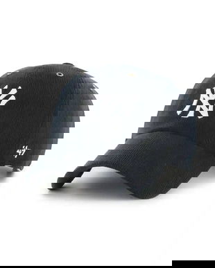 47 brand șapcă de baseball din catifea MLB New York Yankees culoarea negru, B-TCDCU17IWS-BK