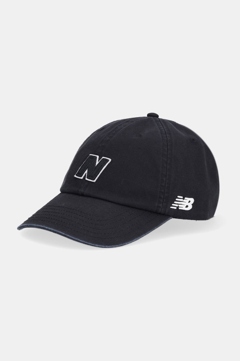 New Balance șapcă de baseball din bumbac culoarea negru, LAH51005BK