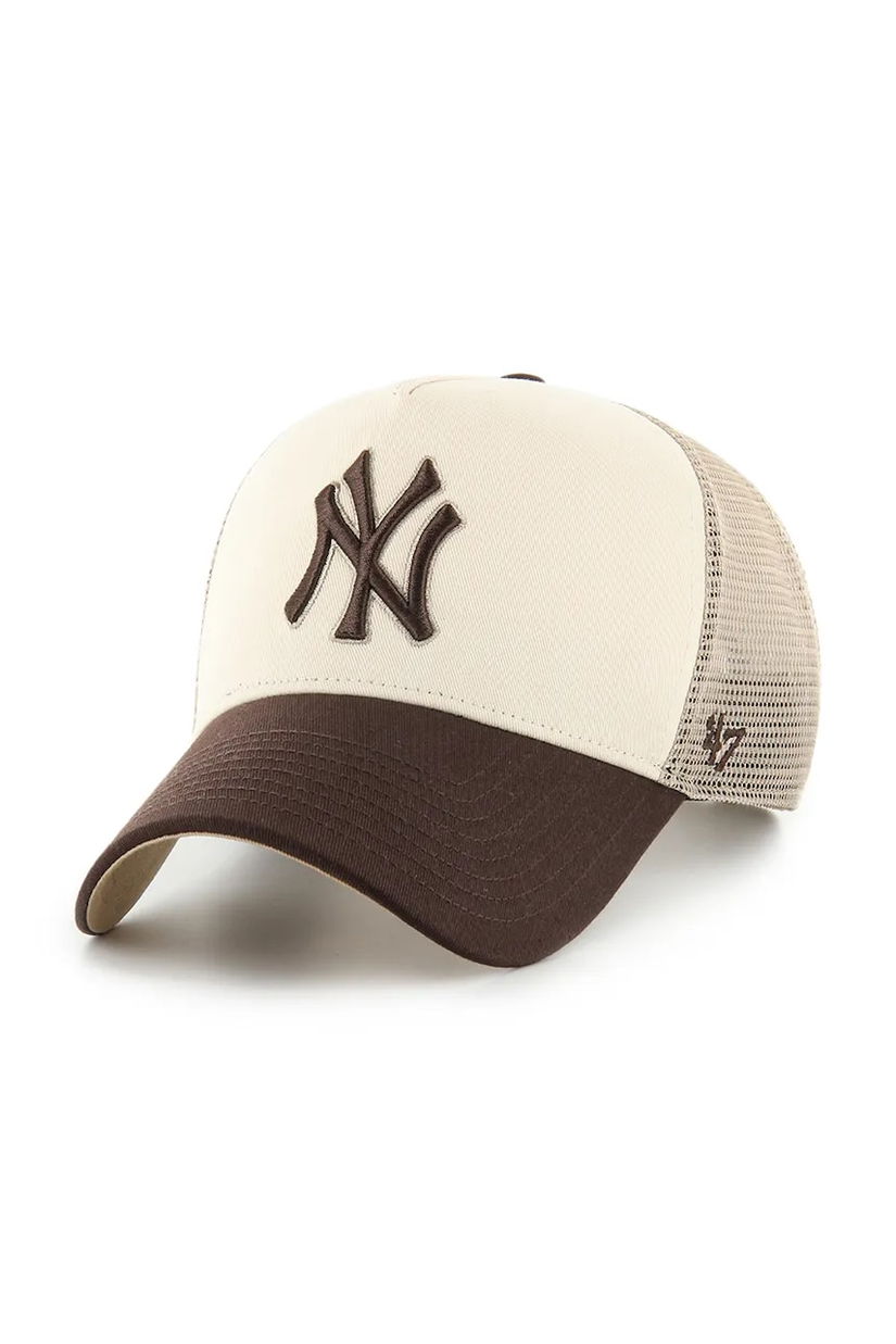47 brand șapcă MLB New York Yankees culoarea bej, B-BPTOM17CNP-NT