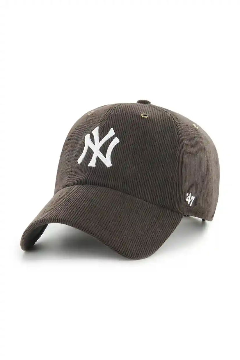 47 brand șapcă MLB New York Yankees culoarea maro, B-TCDCU17IWS-BW