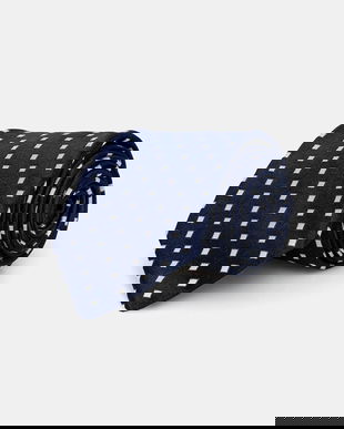 Michael Kors cravată de mătase culoarea bleumarin, MK0DT00181