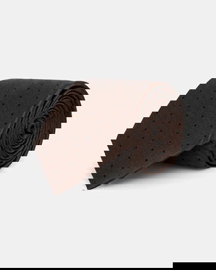 Michael Kors cravată de mătase culoarea maro, MK0DT00190