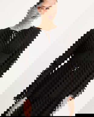 MICHAEL Michael Kors rochie culoarea negru, mini, evazați, MF583637R3