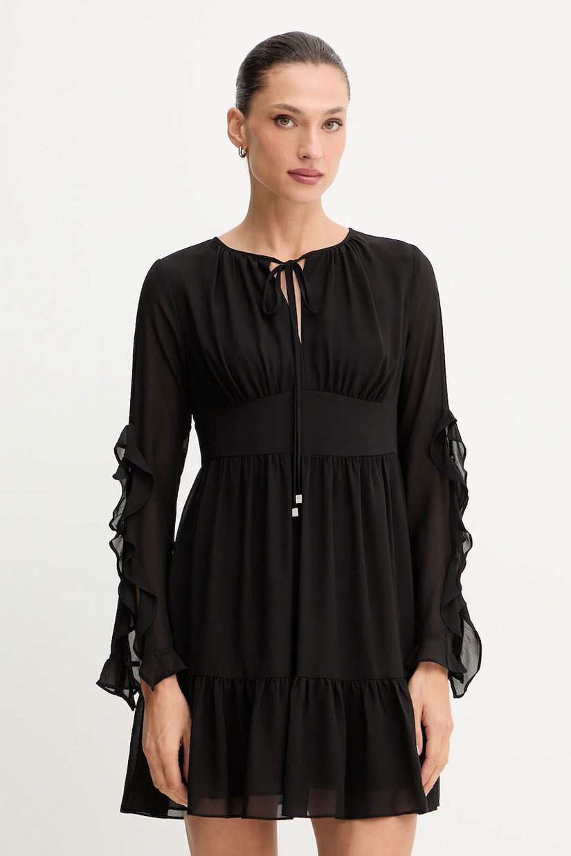 MICHAEL Michael Kors rochie culoarea negru, mini, evazați, MF583637R3