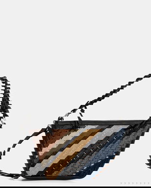 Desigual poșetă QUEBEC WHIPSTITCH PAT culoarea negru, 25WAXP78