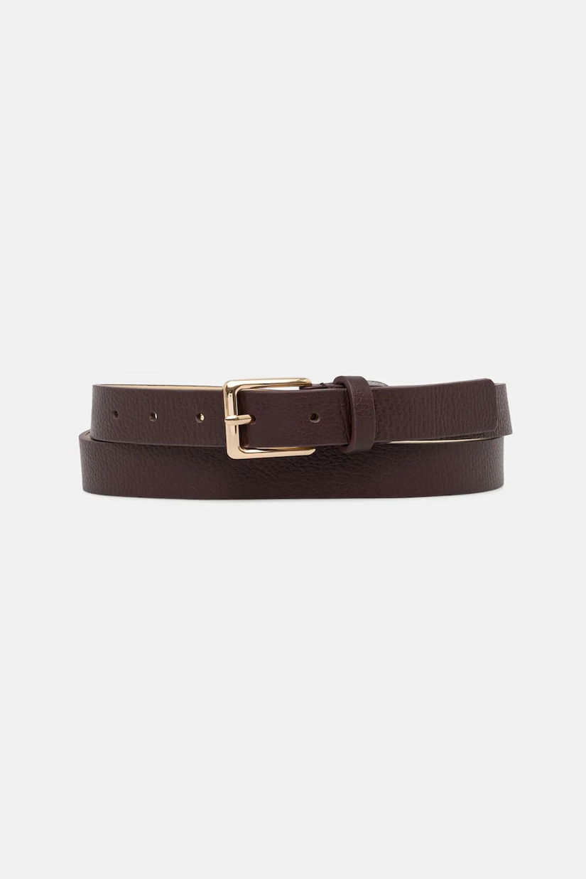 Answear.LAB curea de piele culoarea bordo