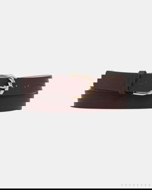 Answear.LAB curea de piele culoarea bordo