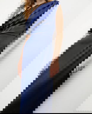 Answear.LAB rochie culoarea albastru marin, maxi, evazati