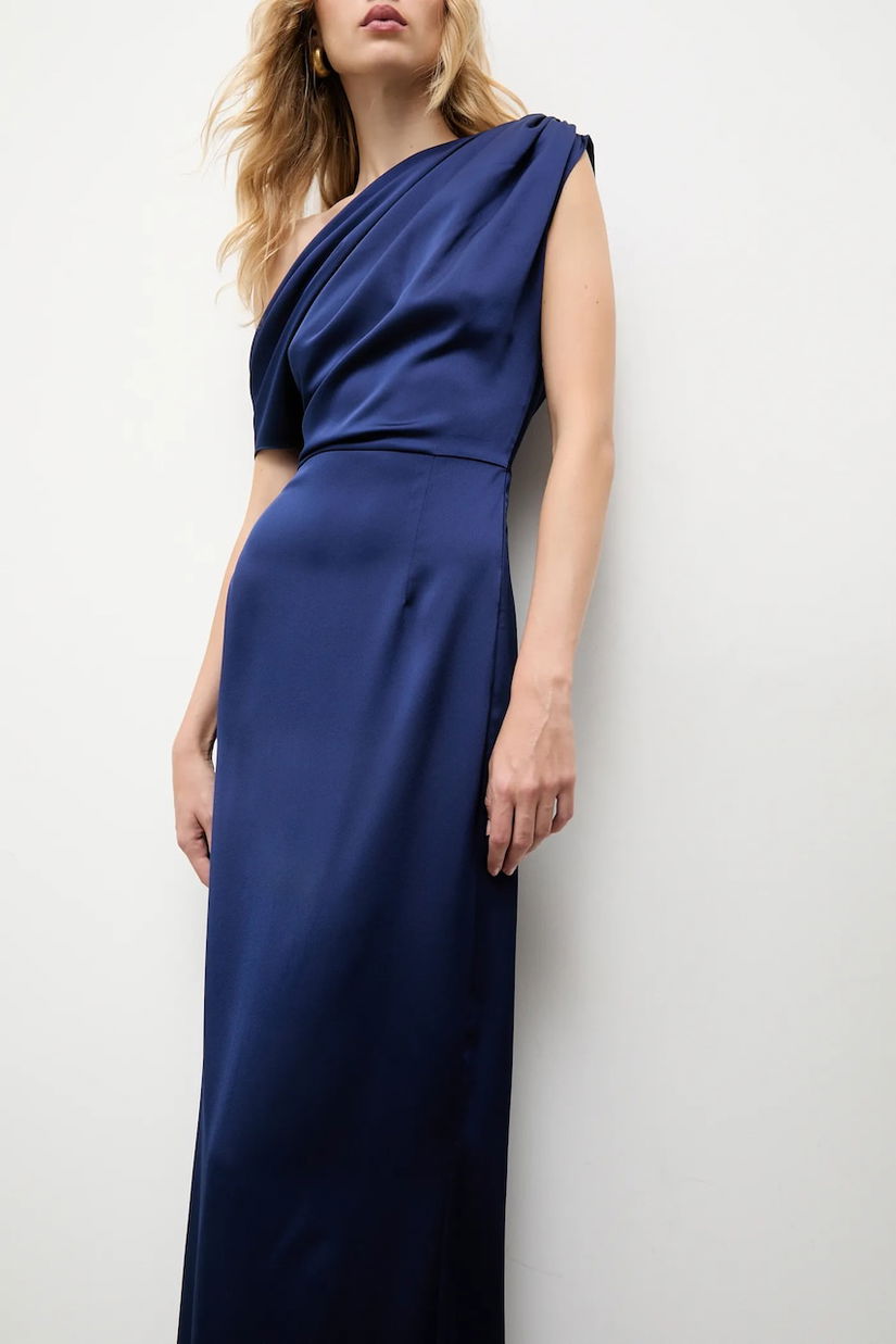 Answear.LAB rochie culoarea albastru marin, maxi, evazati