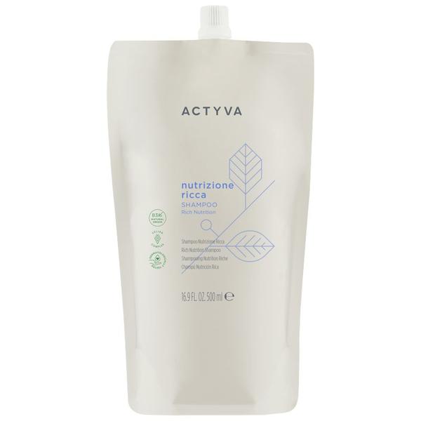 Sampon de Hidratare Intensa - Kemon Actyva Nutrizione Ricca Shampoo Pouch Bag, varianta 2025, 500 ml