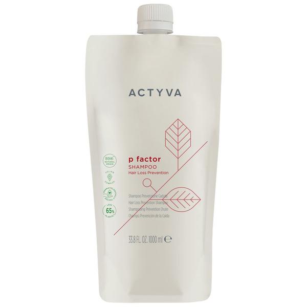 Sampon Anti-cadere - Kemon Actyva P Factor Shampoo Hair Loss Prevention Velian Pouch Bag, varianta 2025, 1000 ml