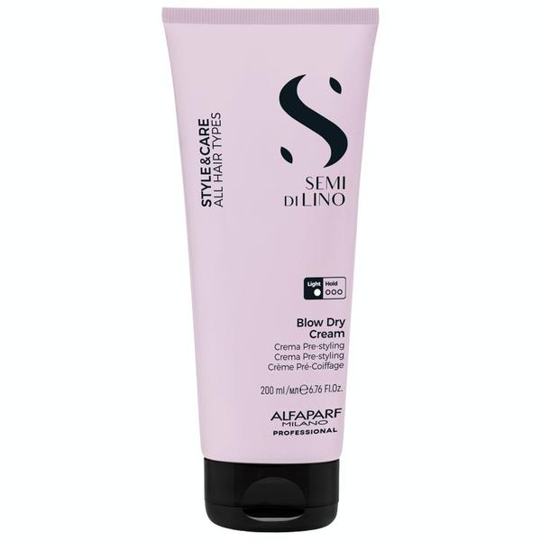 Crema pentru Styling - Alfaparf Milano Semi di Lino Style &amp; Care Blow Dry Cream, 200 ml