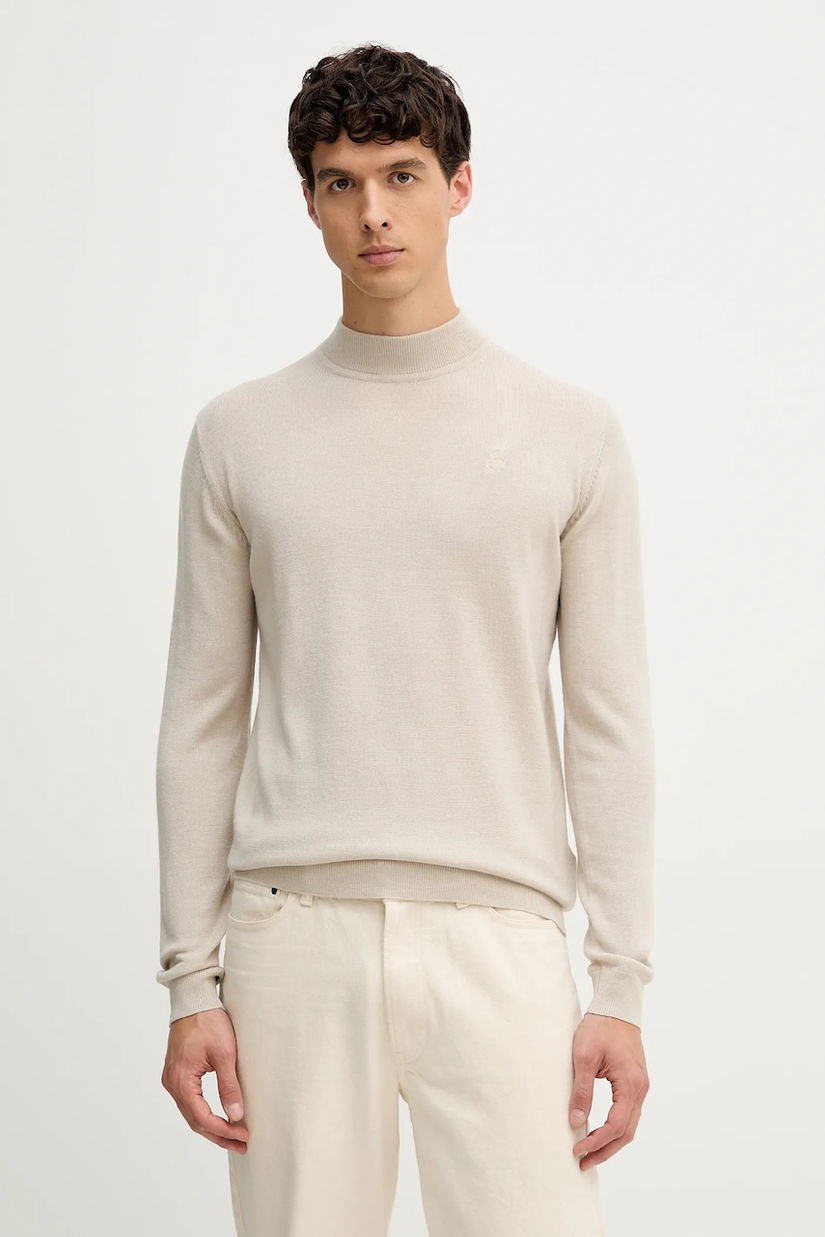 Karl Lagerfeld pulover de lână culoarea bej, light, 554399.655002
