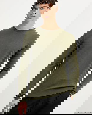 Karl Lagerfeld pulover de lână culoarea verde, light, 554399.655000