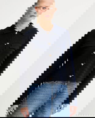 Morgan cardigan din amestec de lână culoarea bleumarin, light, MIMDIE