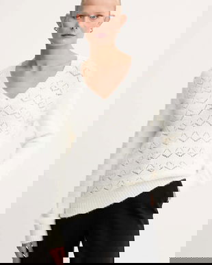 Morgan pulover culoarea bej, light, MLILOU