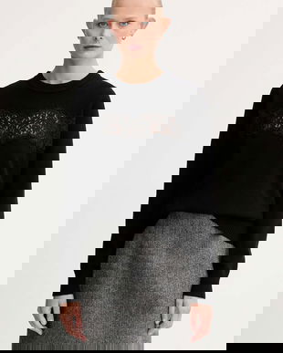 Morgan pulover culoarea negru, light, MDIXIE