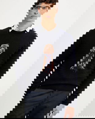 Hackett London pulover de lână culoarea bleumarin, light, HM7000051