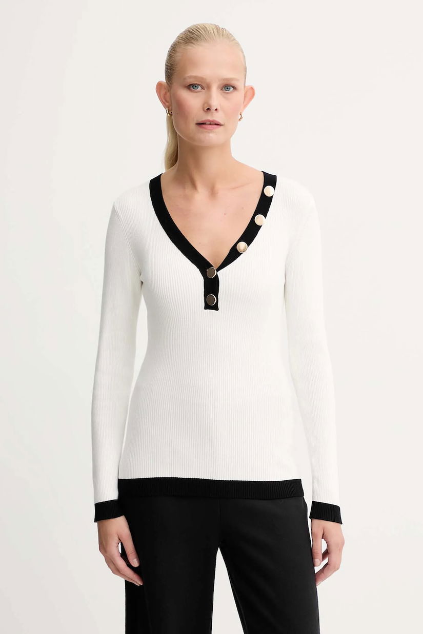 Morgan pulover culoarea alb, light, MBANBIA