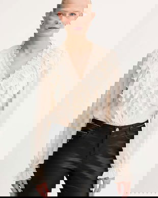 Morgan bluză culoarea bej, uni, CATHY