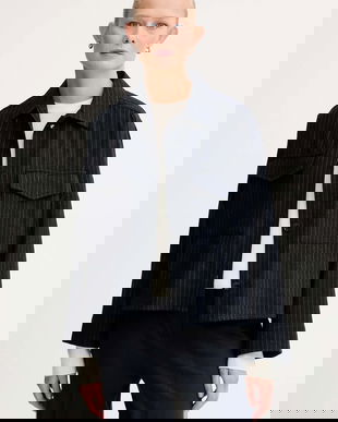 Sessun cămașă din amestec de lână culoarea bleumarin, cu guler clasic, relaxed, 25110028