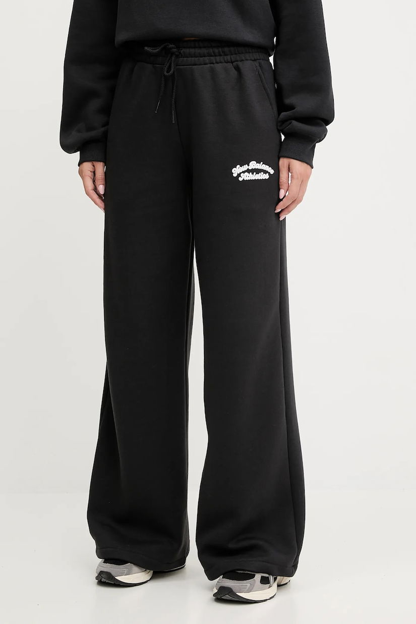 New Balance pantaloni de trening culoarea negru, cu imprimeu, WP53902BK