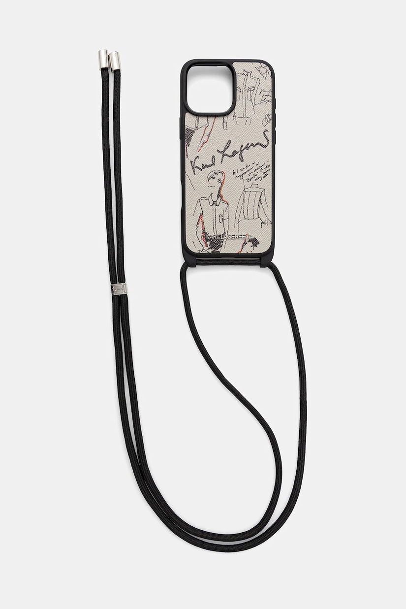 Karl Lagerfeld husă pentru telefon iPhone 16 Pro Max culoarea gri, KLHCP16XPGGRMPCG
