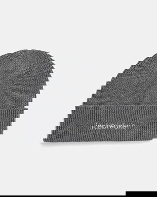 Icebreaker căciulă de lână Merino All Day culoarea gri, IB0A573J0131