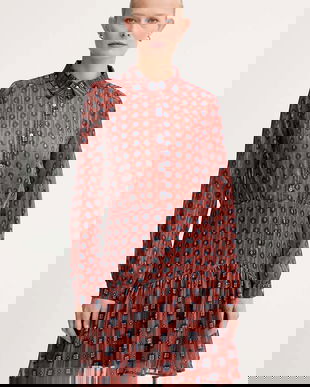 Morgan rochie culoarea maro, mini, evazați, RILGAL.F