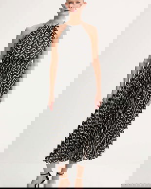 Morgan rochie culoarea maro, midi, evazați, RPLIST2