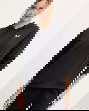 Under Armour bluză UA Rival culoarea negru, cu glugă, cu imprimeu, 6005511