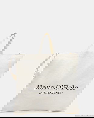 Marc O'Polo geantă de bumbac culoarea bej, B0118680301800