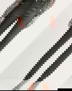 Morgan pantaloni PALONA culoarea verde, mulată, medium waist, PALONA