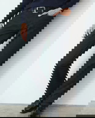 Medicine pantaloni culoarea negru, drept