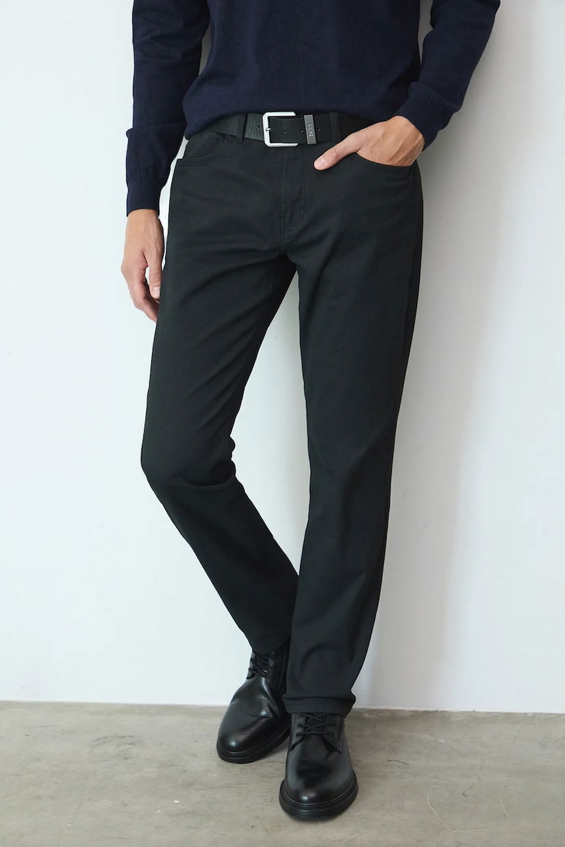 Medicine pantaloni culoarea negru, drept