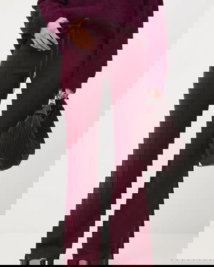 Medicine pantaloni de trening culoarea bordo, neted