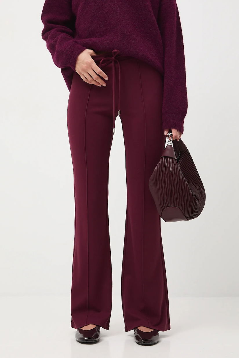 Medicine pantaloni de trening culoarea bordo, neted