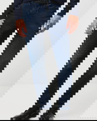 Medicine jeansi culoarea albastru marin