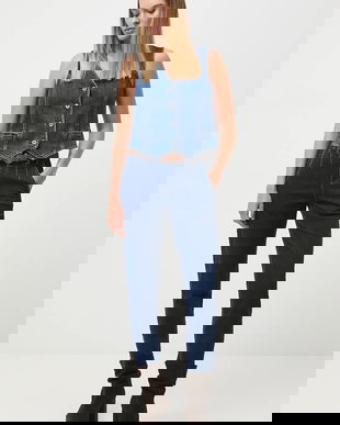 Medicine jeansi culoarea albastru marin