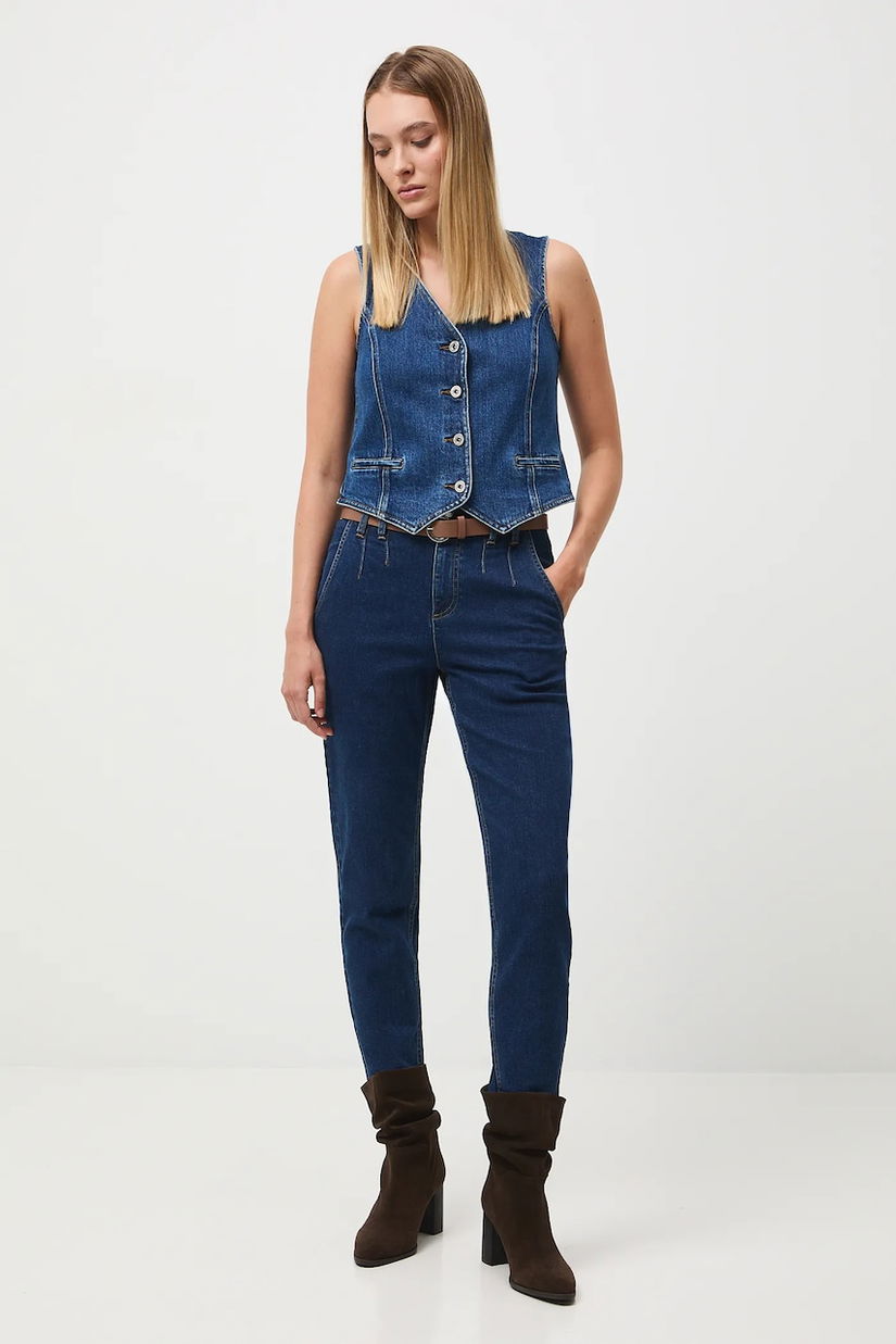 Medicine jeansi culoarea albastru marin